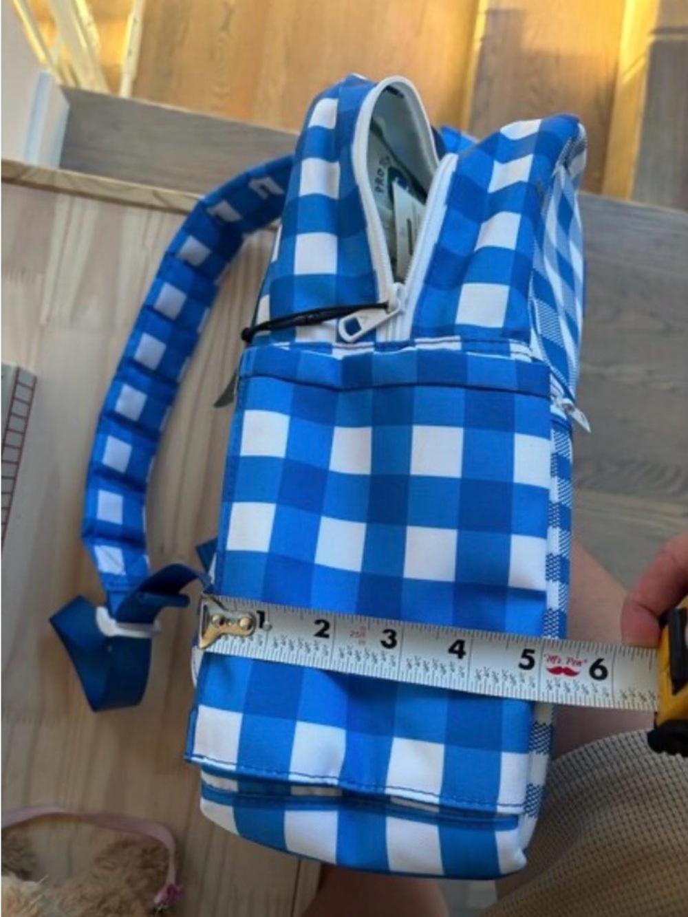 STATE Kane Kids Travel Backpack - Blue Gingham - Picture 9 of 9